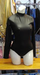 Long Sleeve and High-necked Mat Rubber Leotard