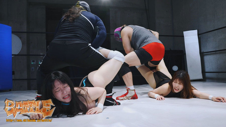 激闘スペシャルMIX男女混合タッグマッチ 雨宮留菜&新村あかり組vs男子レスラー組